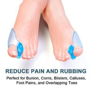 1 Pair Silicone Gel Bunion Toe Corrector Orthotics Toes Straightener Separator
